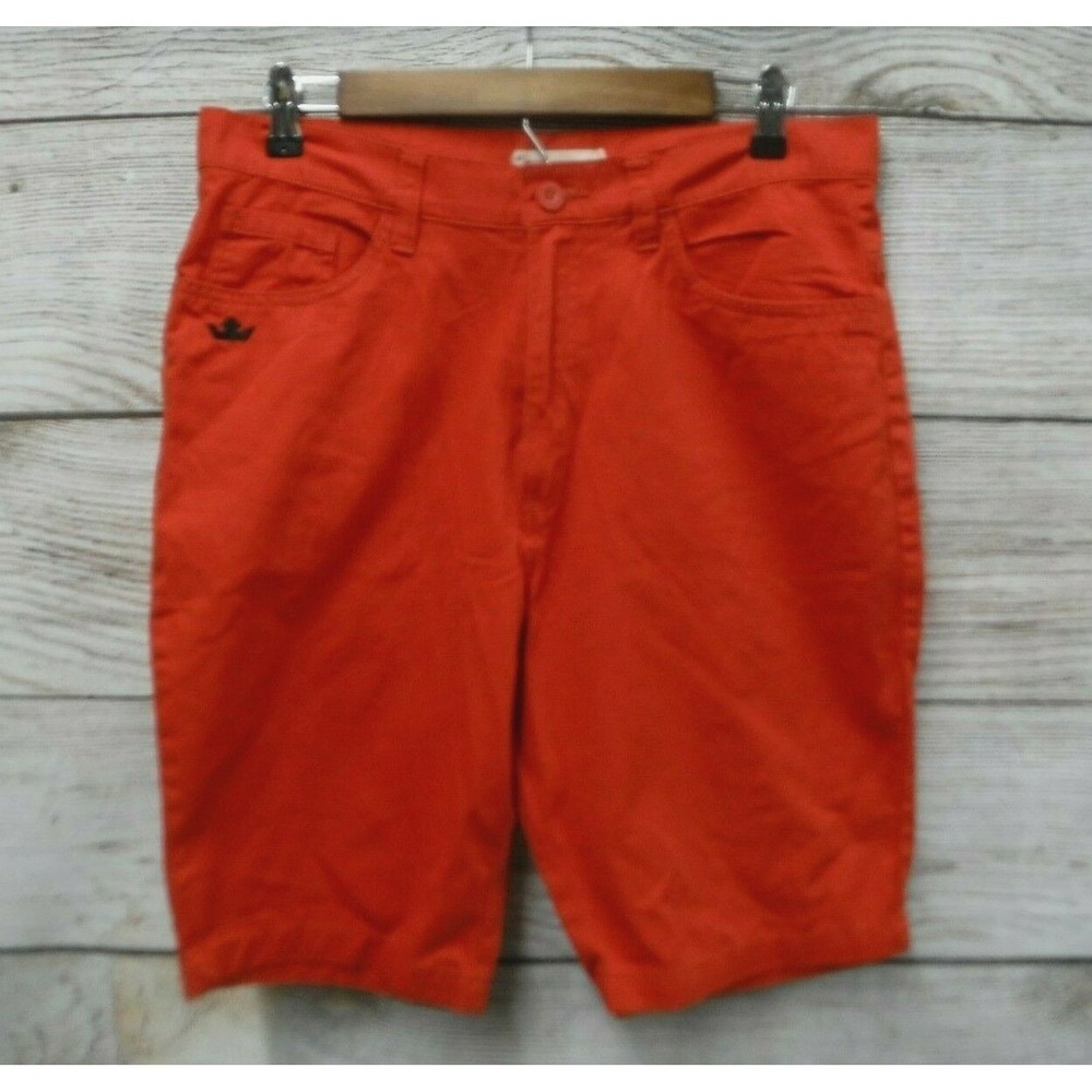 Raw Edge Shorts Mens Size 33 Actual Waist Orange Thin Casual Khaki Shorts New